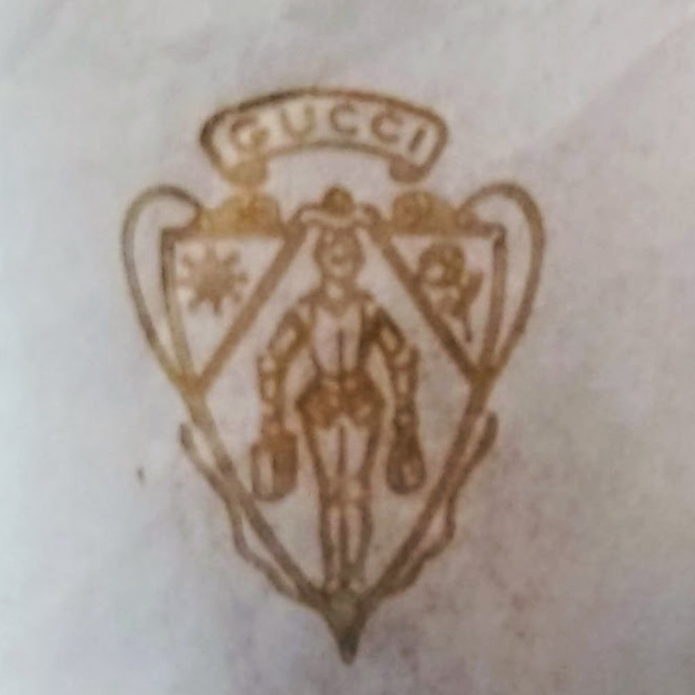 Vintage 80's Gucci Crest Tissue Paper with Foil St